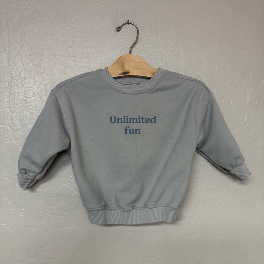$15 ADD ON Zara Boys’ Gray Sweatshirt Crewneck Blue Janie and Jack H&M